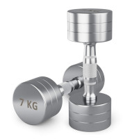 Гантель UNIX Fit PRO круглая хромированная 7 кг, 2 шт.